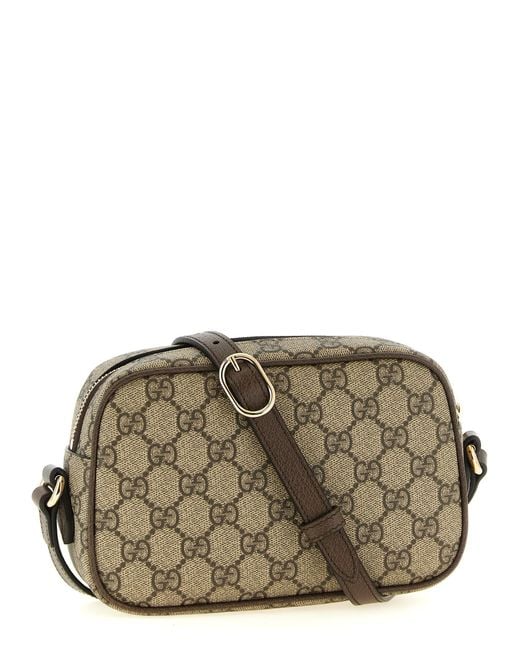 Gucci Gray 'Ophidia' Small Crossbody Bag