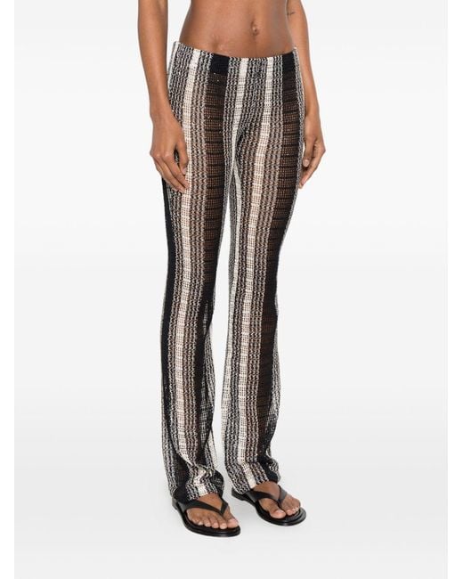 Missoni Black Trousers Cotton Poliammide Polyester