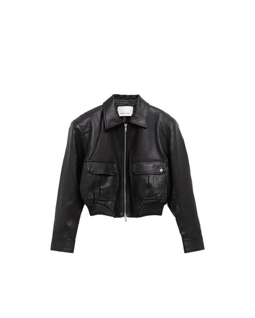 Frankie Shop Black Biker Jacket Val Faux Leather