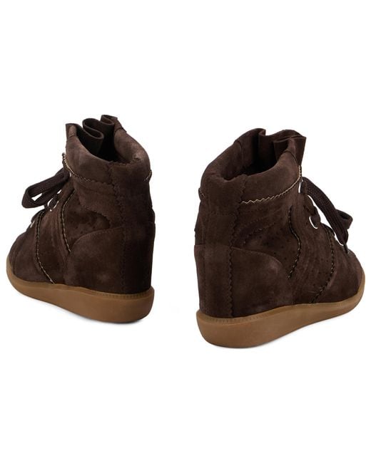 Isabel Marant Brown Sneakers With Wedge Leather Cow Hide Trainers