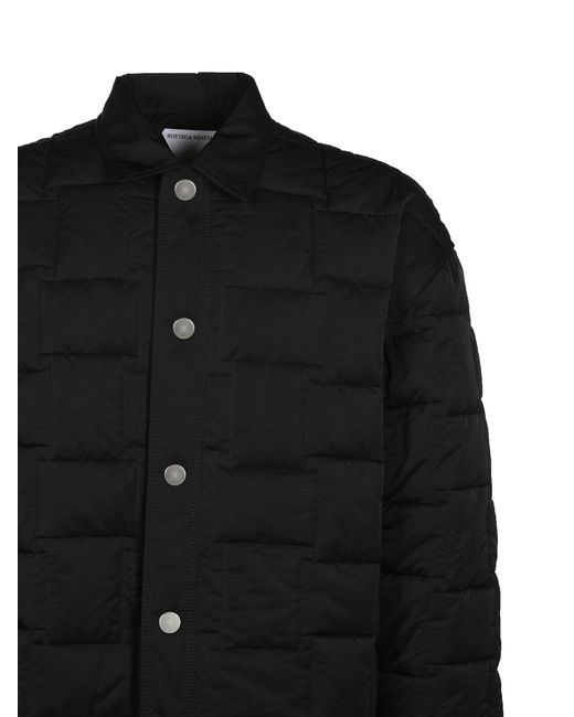 Bottega Veneta Black Intreccio Technical Jacket for men