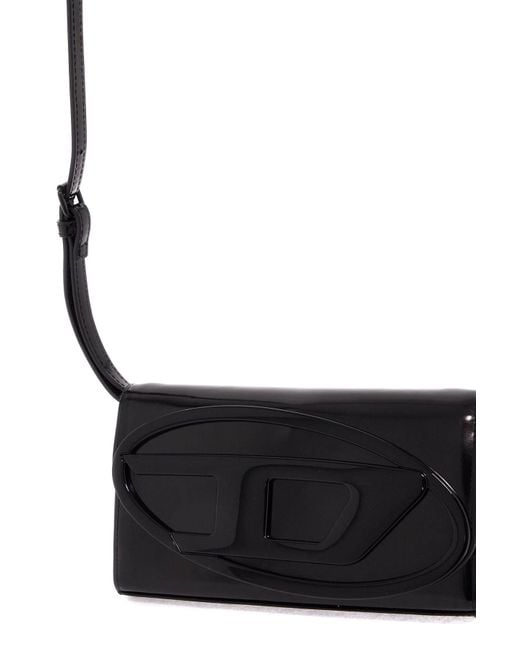 DIESEL Black Mini Crossbody Shoulder Bag With