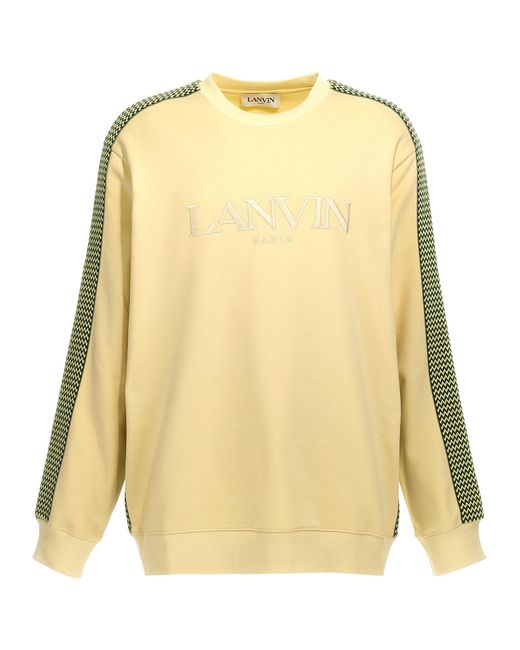 Lanvin Yellow Brodé Side Curb' Sweatshirt for men
