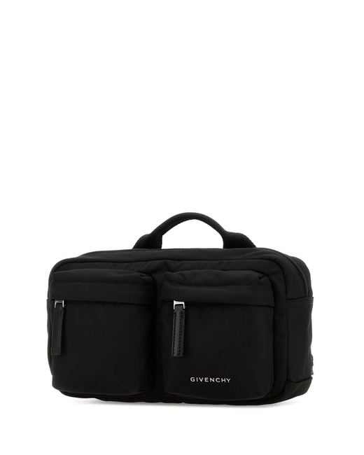 Givenchy Black Fabric Essential U Belt Bag for men