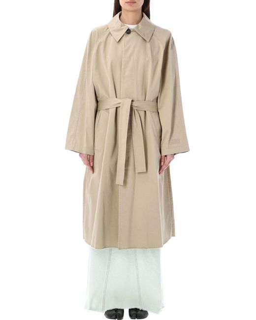 MM6 by Maison Martin Margiela Natural Raw Edge Trench Coat