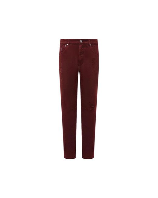 Brunello Cucinelli Red Denim Jeans for men
