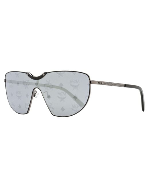 MCM Black Monogram Shield Sunglasses Mw0026-H 02C-Ruthenium 0Mm Metal/Plastic (Acetate)
