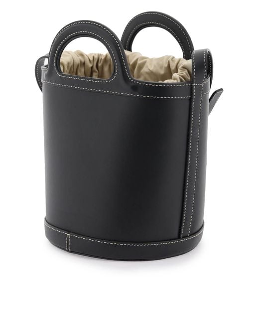 Marni Black Small 'tropicalia' Bucket Bag