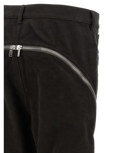 Rick Owens Black Cotton Flared Pants for men