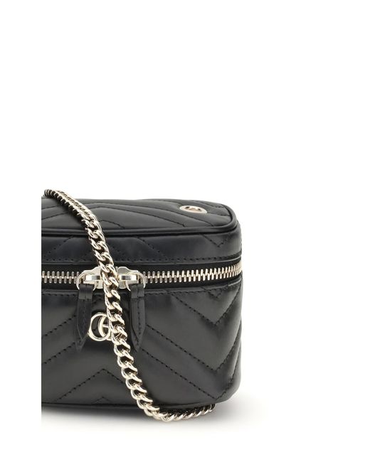 Gucci Black Gg Marmont Beauty Case Nano
