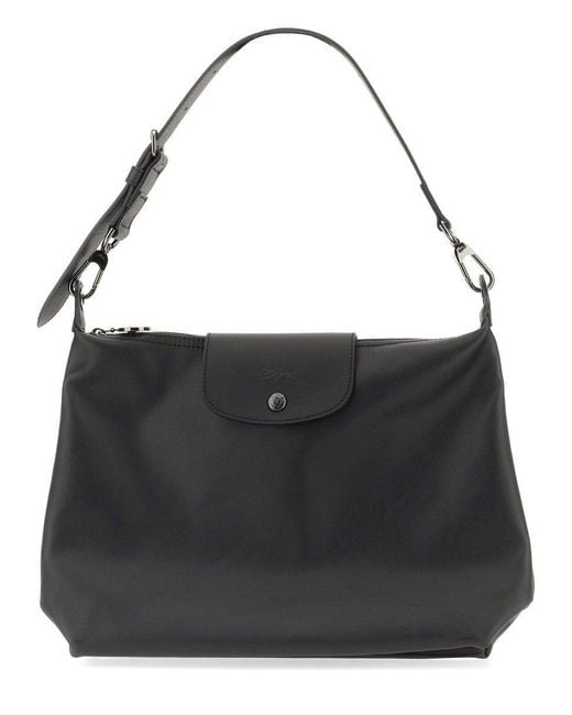 Longchamp Black Le Pliage Xtra Medium Hobo Bag