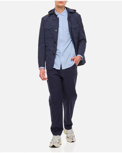 Fay Blue Hooded Urban Jacket for men