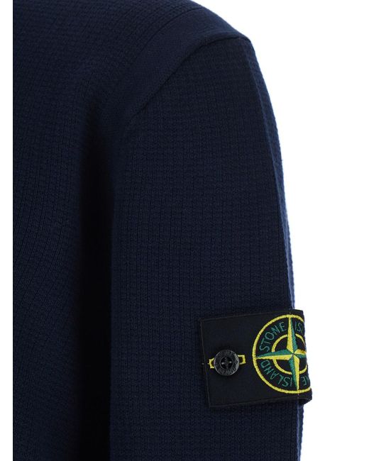 Stone Island Blue Polo Shirt Cotton for men