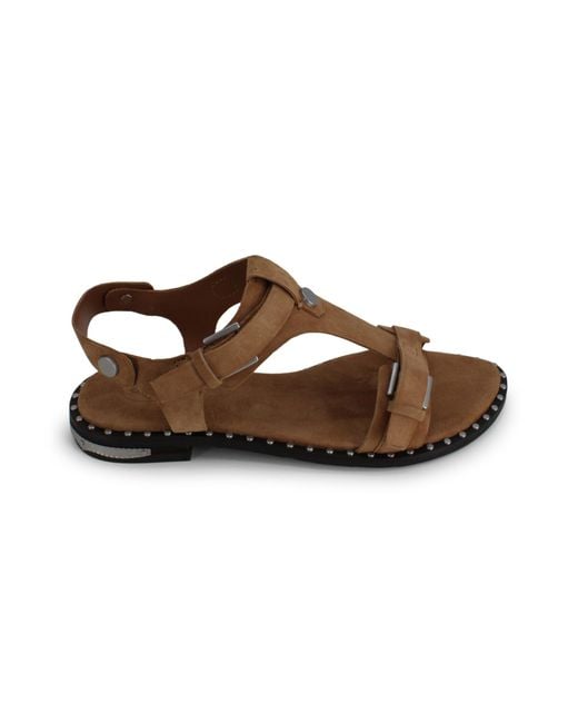 Ash Brown Piper Suede Sandals