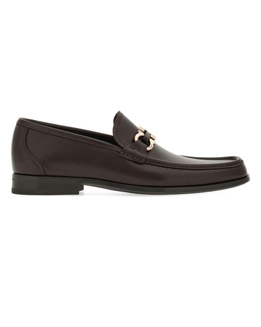 Ferragamo Black Calf Leather Loafer for men
