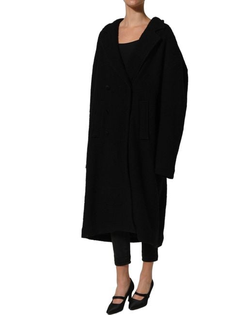 Dolce & Gabbana Black Double Breasted Trench Coat Jacket Clothing