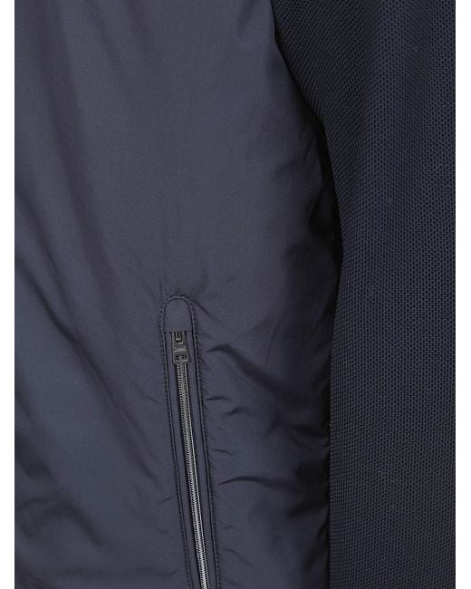 Herno Blue Giacca Felpa Imbottita Combinata for men