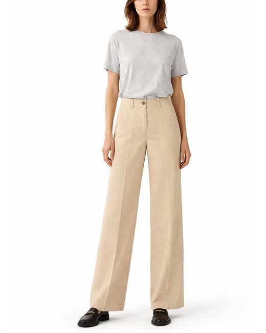 Aspesi Natural Cotton And Linen Tailored Pants Trousers
