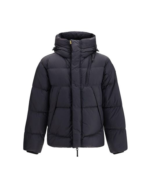 Parajumpers Black Padded Jacket Cloud With Hood Inner: Duck Down for men