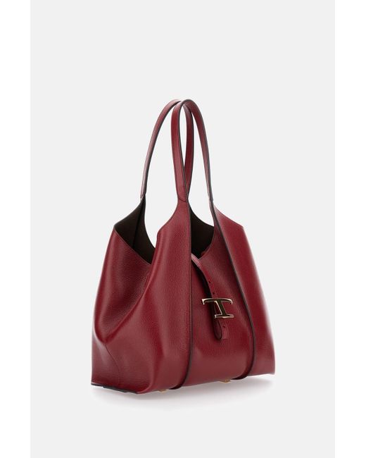 Tod's Red Tsb Small Shopping Bag