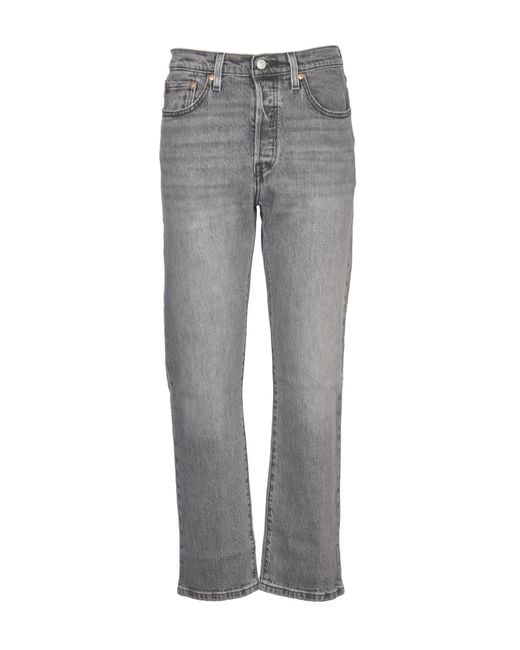 Levi's Grey 501 Jeans in Gray | Lyst