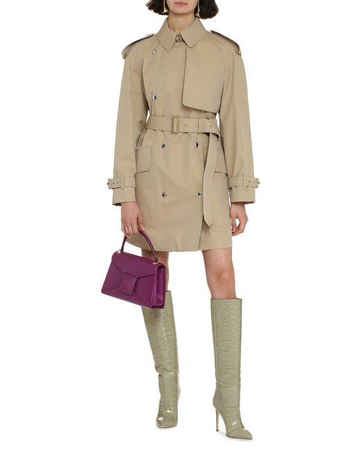 Burberry Natural Double-Breasted Trench Jacket For