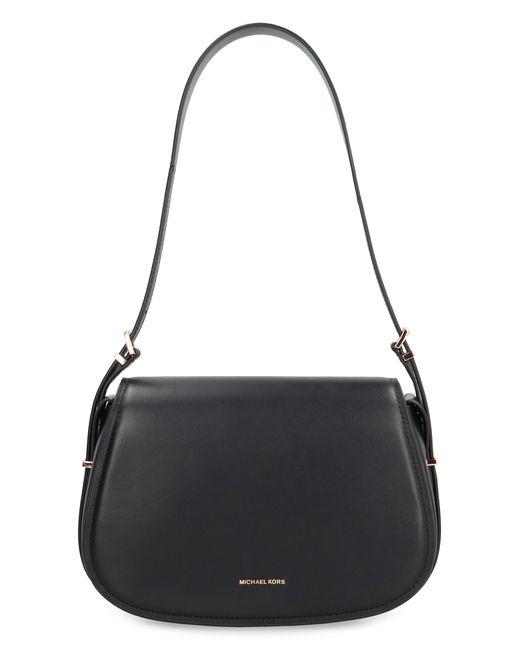 MICHAEL Michael Kors Black Leather Crossbody Bag Lydia Cow Hide Shoulder