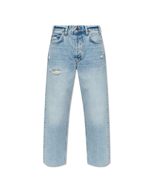 Anine Bing Blue Gavin Relaxed Straight Jeans