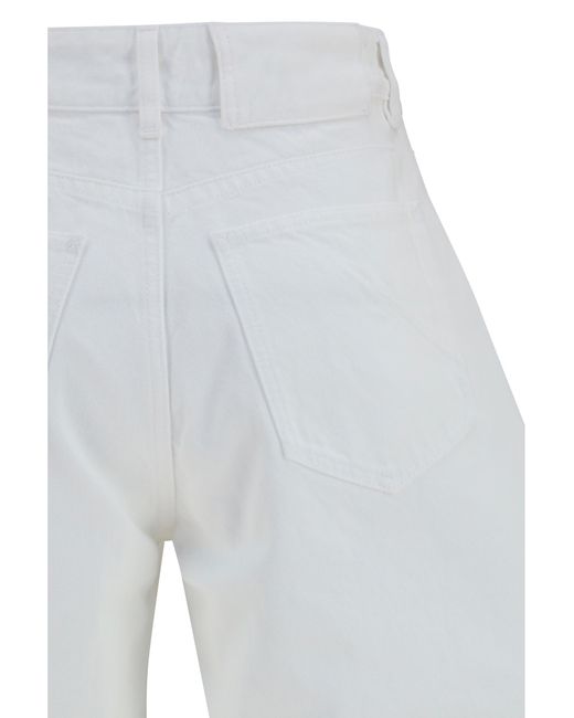 Alaïa White Jeans Barrel Denim Cotton