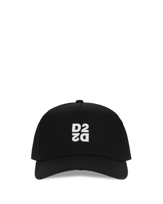 DSquared² White Baseball Cap Logo Cotton Hat for men