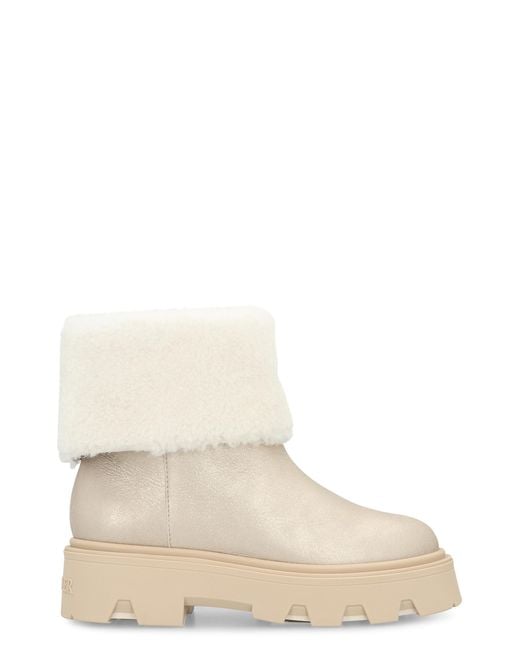 Moncler Natural Shearling Boots Montonesuede