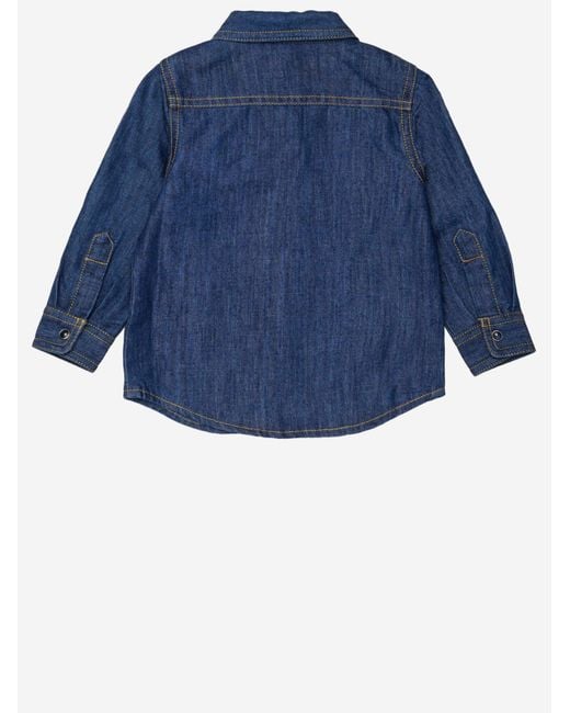 DIESEL Blue Shirt Cotton for men