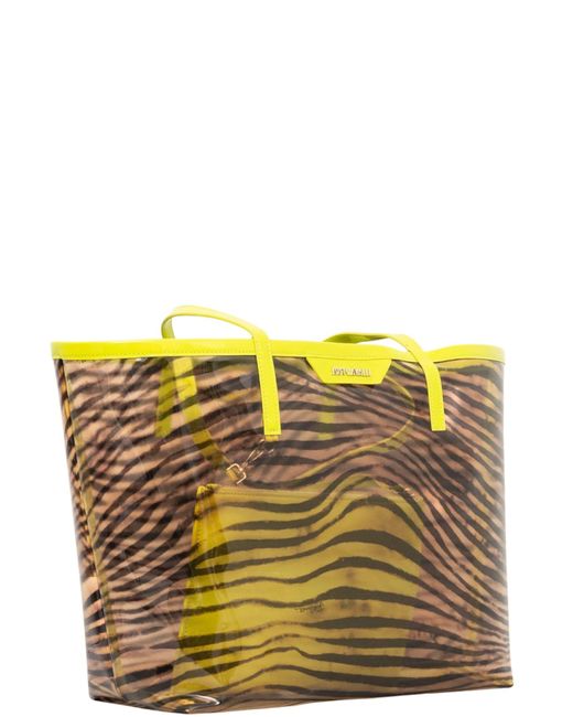 Just Cavalli Yellow Tote Bag