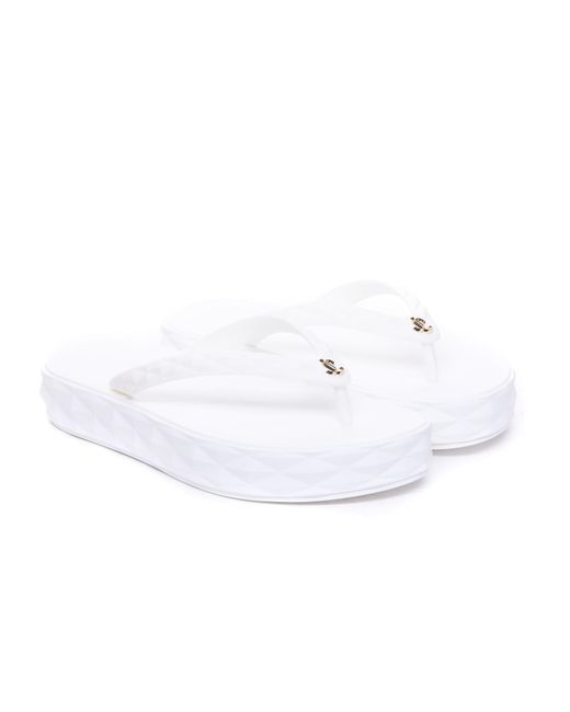 White diamond flip flops 2025