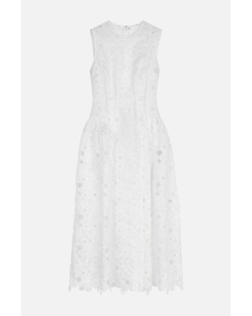 CECILIE BAHNSEN White Cate Dress Felicia Embroidery