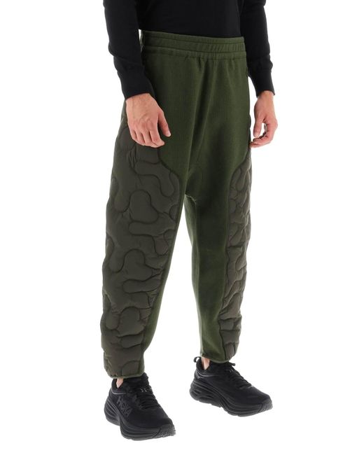 Moncler Genius Green Padded Quilted Pants for men