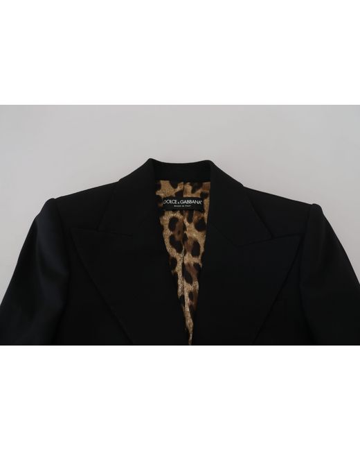 Dolce & Gabbana Black Elegant Stretch Wool Blazer