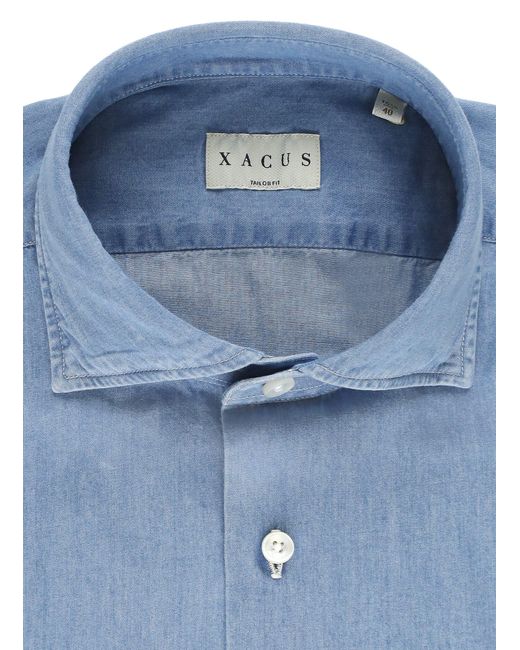 Xacus Blue Cotton Shirt for men