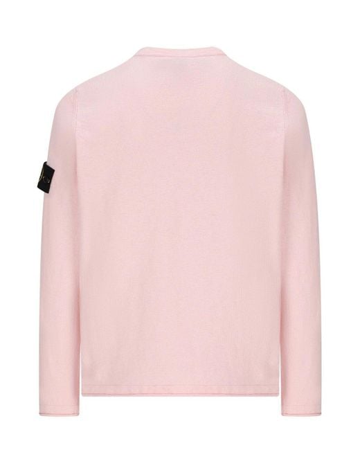 Stone Island Sweaters Pink for men