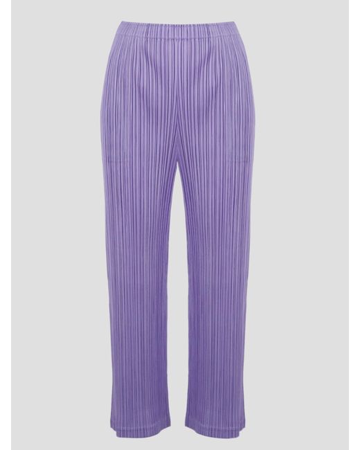 Pleats Please Issey Miyake Purple Thicker Bottoms Trousers