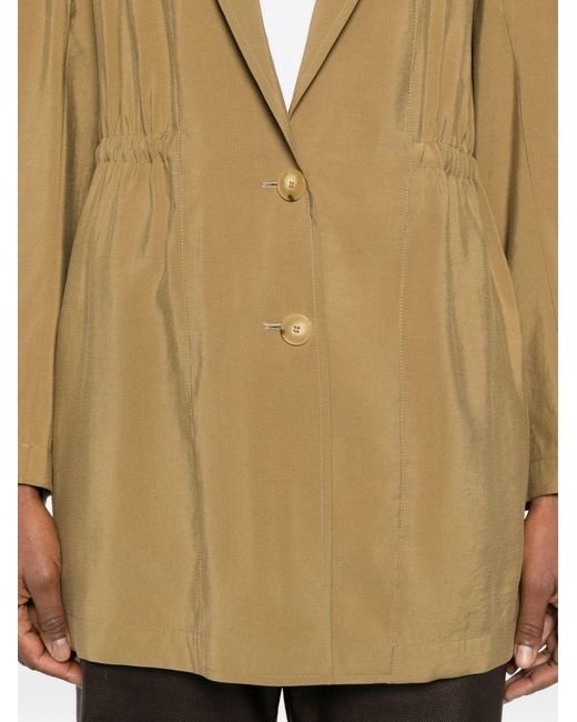 Alysi Natural Single-Breasted Blazer Jacket