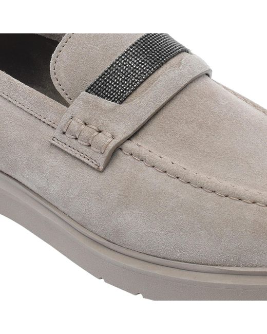 Brunello Cucinelli Gray Flat Shoes