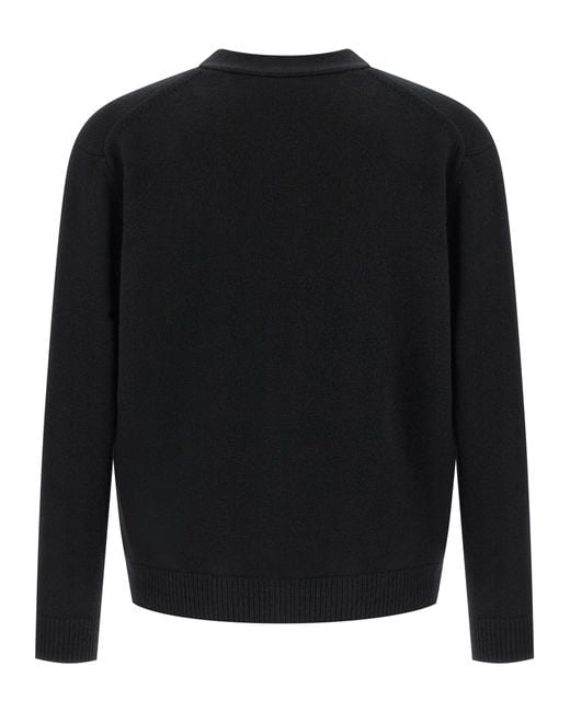 Maison Kitsuné Black 'Fox Head' Cardigan for men