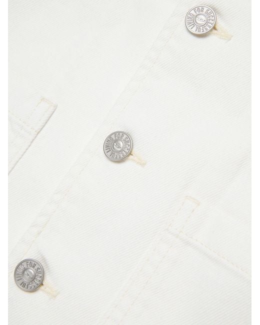 DIESEL White Cotton Jacket for men