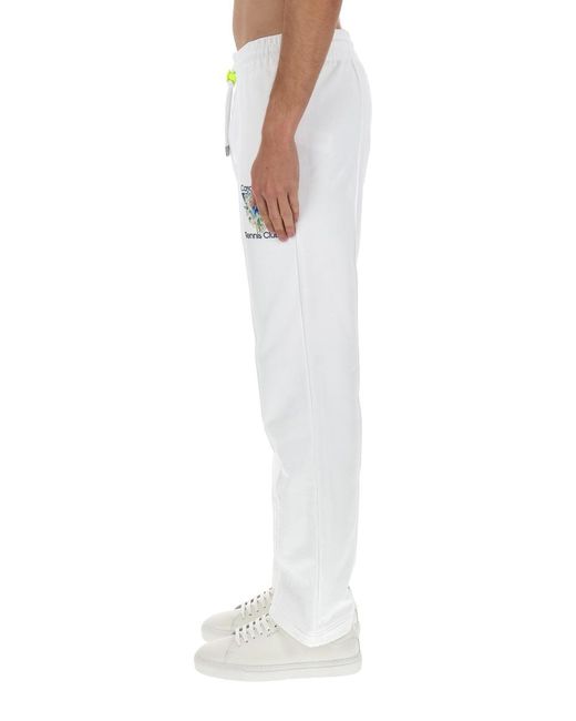 Casablanca White Jogger Pants Organic Cotton Trousers for men