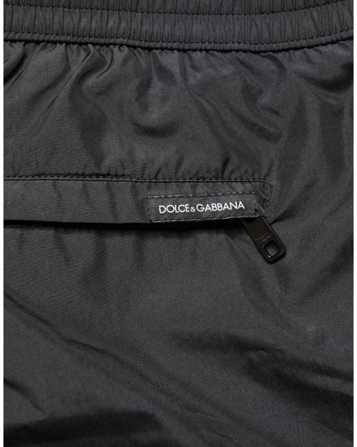 Dolce & Gabbana Black Polyester Drawstring Shorts Swimwear for men