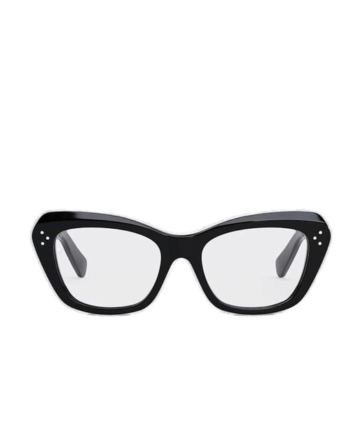 Céline Black Cat-eye Glasses