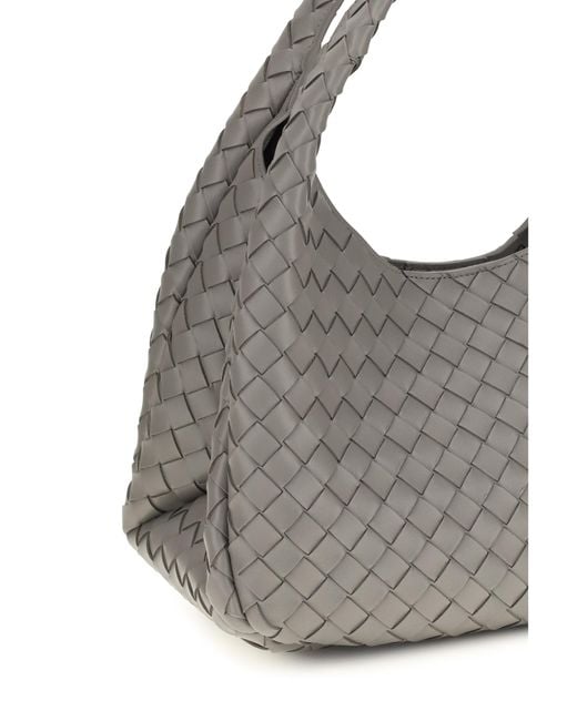 Bottega Veneta Gray Shoulder Bag Campana Lambskin