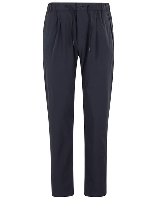 Herno Blue Pantalone Polyamide Elastane Pantaloni for men