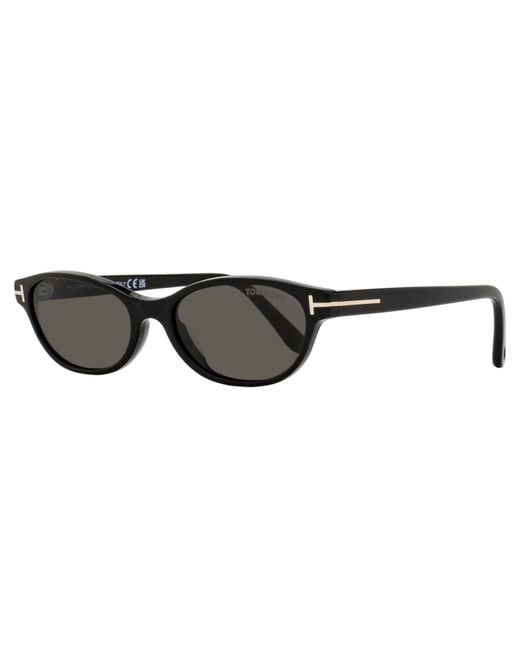 Tom Ford Black Chloe-02 Oval Sunglasses Tf1310 01A 52Mm Ft1310 Plastic (Acetate)